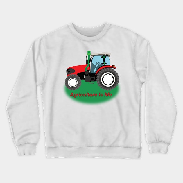 Tractor used in agricultural fields Crewneck Sweatshirt by GiCapgraphics